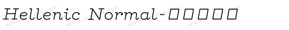 Hellenic Normal字体转换